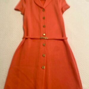 St. John Knit Coral Dress Sz6